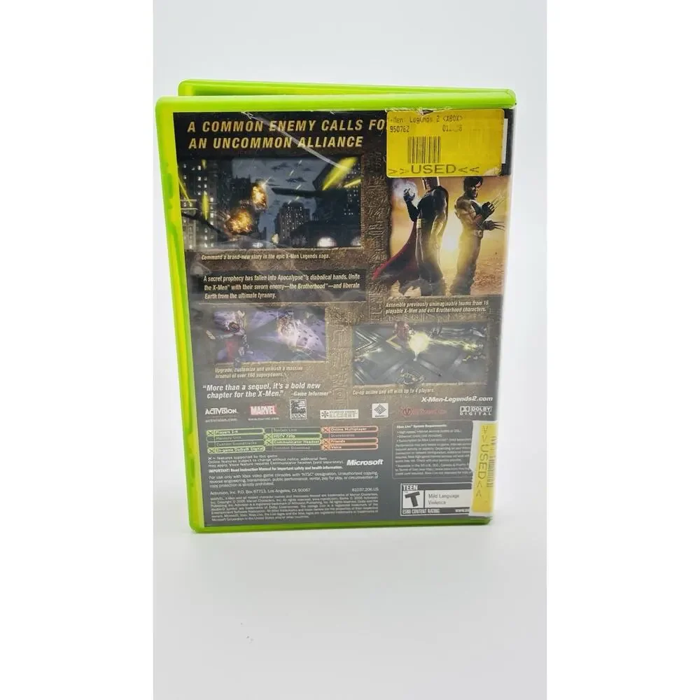 X-Men Legends II Rise of Apocalypse (Microsoft Xbox, 2005) CIB - Tested Works